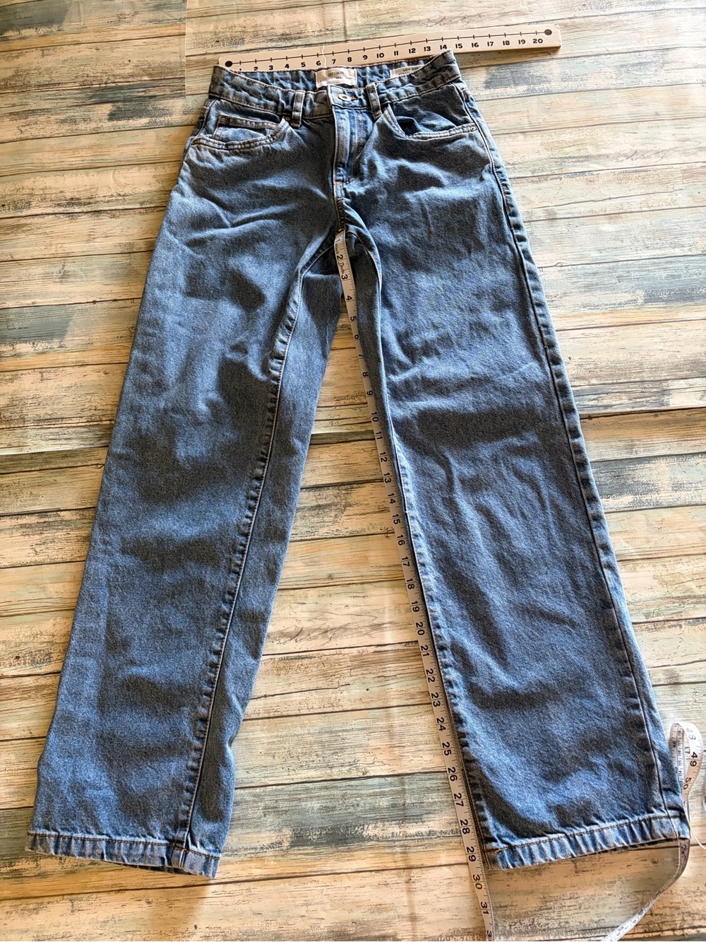 Cotton On Wide-Leg High-Rise Blue Jeans - Picture 6 of 6